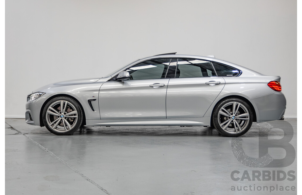 7/2014 BMW 435i Gran Coupe M Sport F36 5D Coupe Glacier Silver Metallic Turbo 3.0L