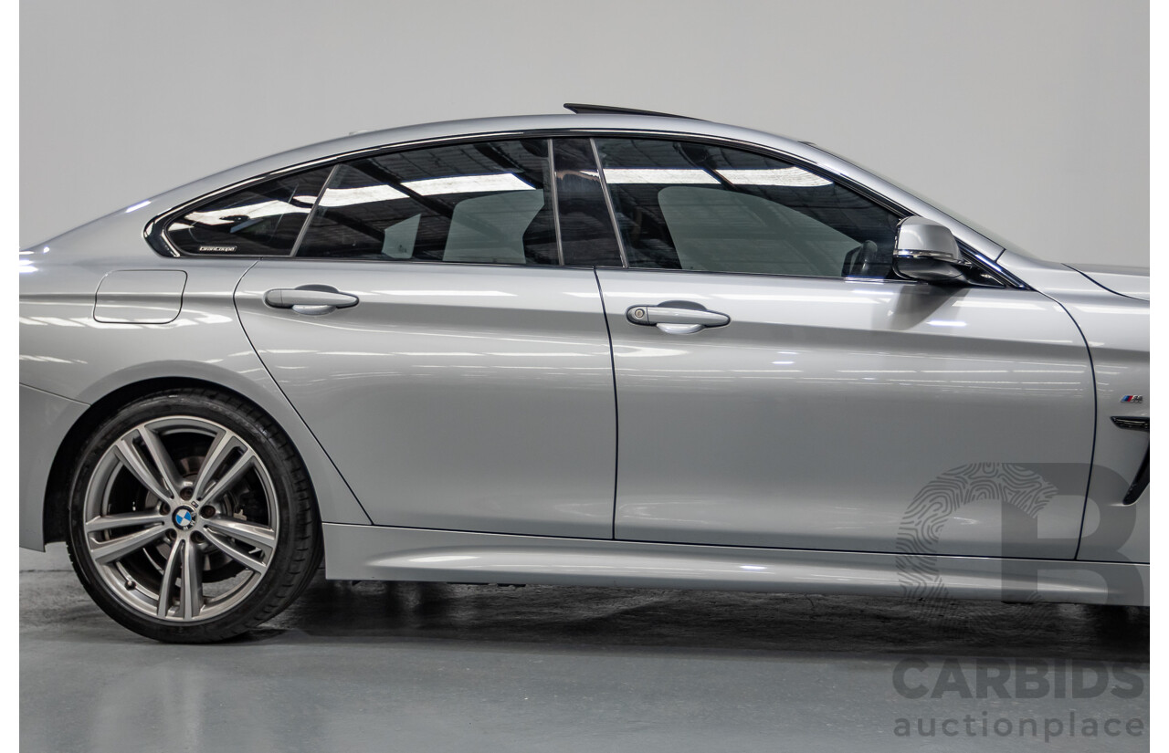 7/2014 BMW 428i Gran Coupe M Sport F36 5D Coupe Glacier Silver Metallic Turbo 2.0L