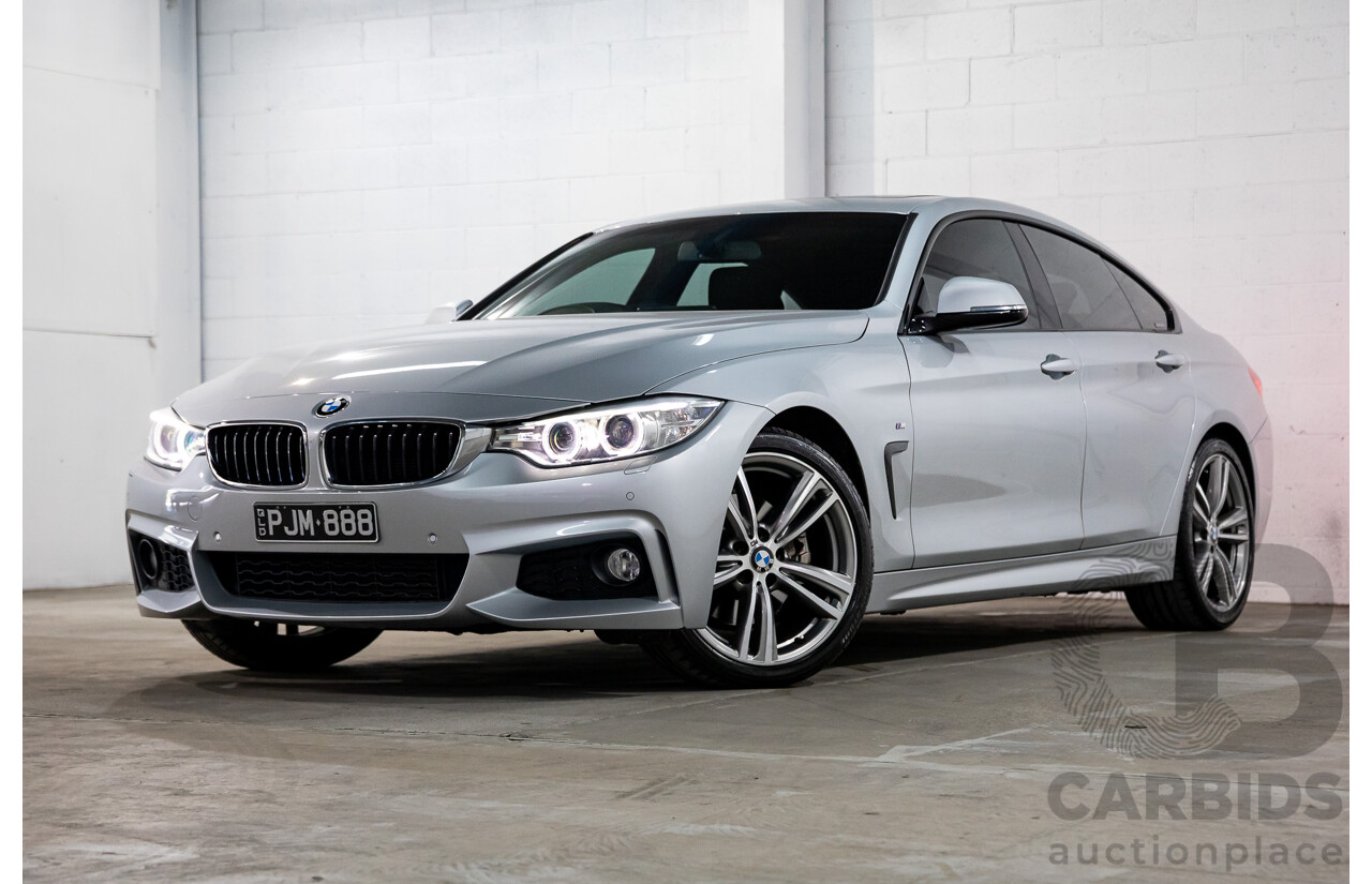 7/2014 BMW 428i Gran Coupe M Sport F36 5D Coupe Glacier Silver Metallic Turbo 2.0L