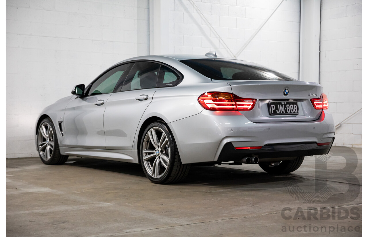 7/2014 BMW 428i Gran Coupe M Sport F36 5D Coupe Glacier Silver Metallic Turbo 2.0L