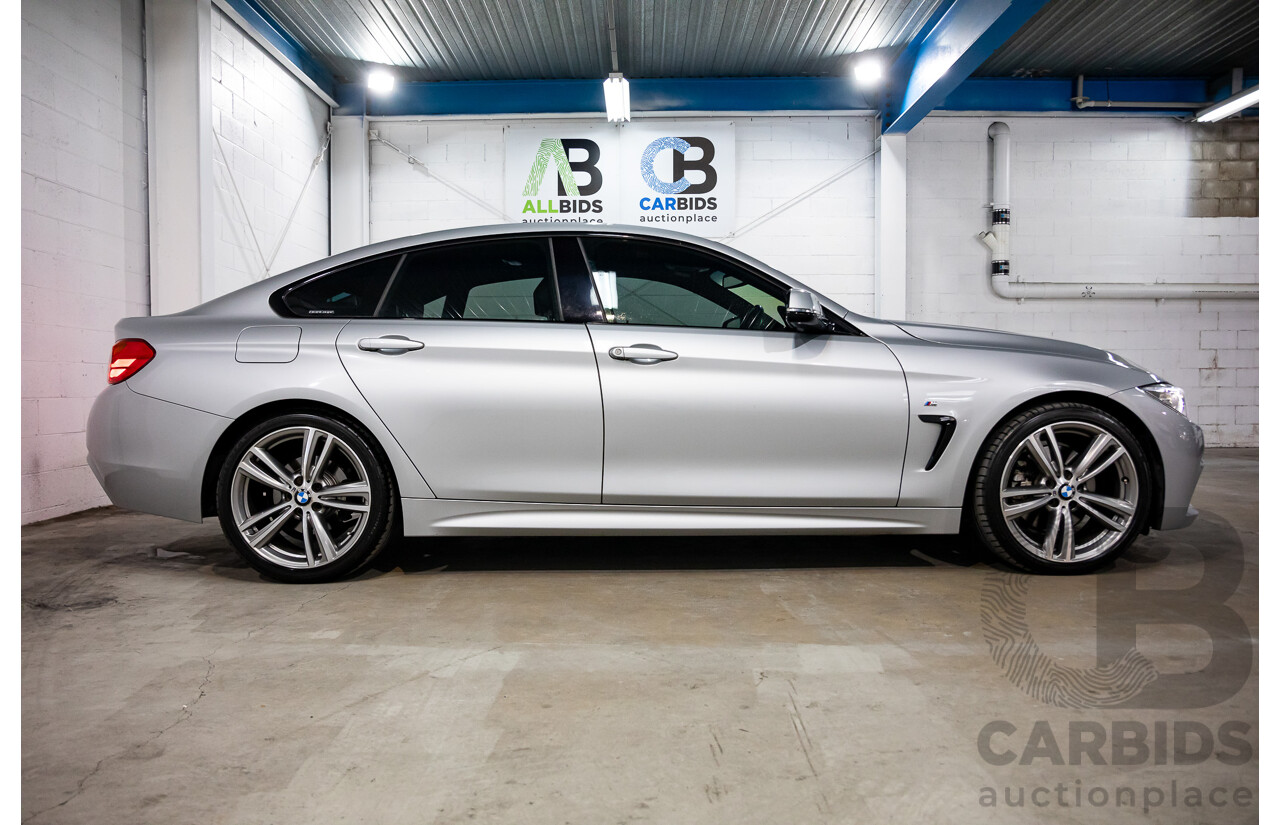 7/2014 BMW 428i Gran Coupe M Sport F36 5D Coupe Glacier Silver Metallic Turbo 2.0L