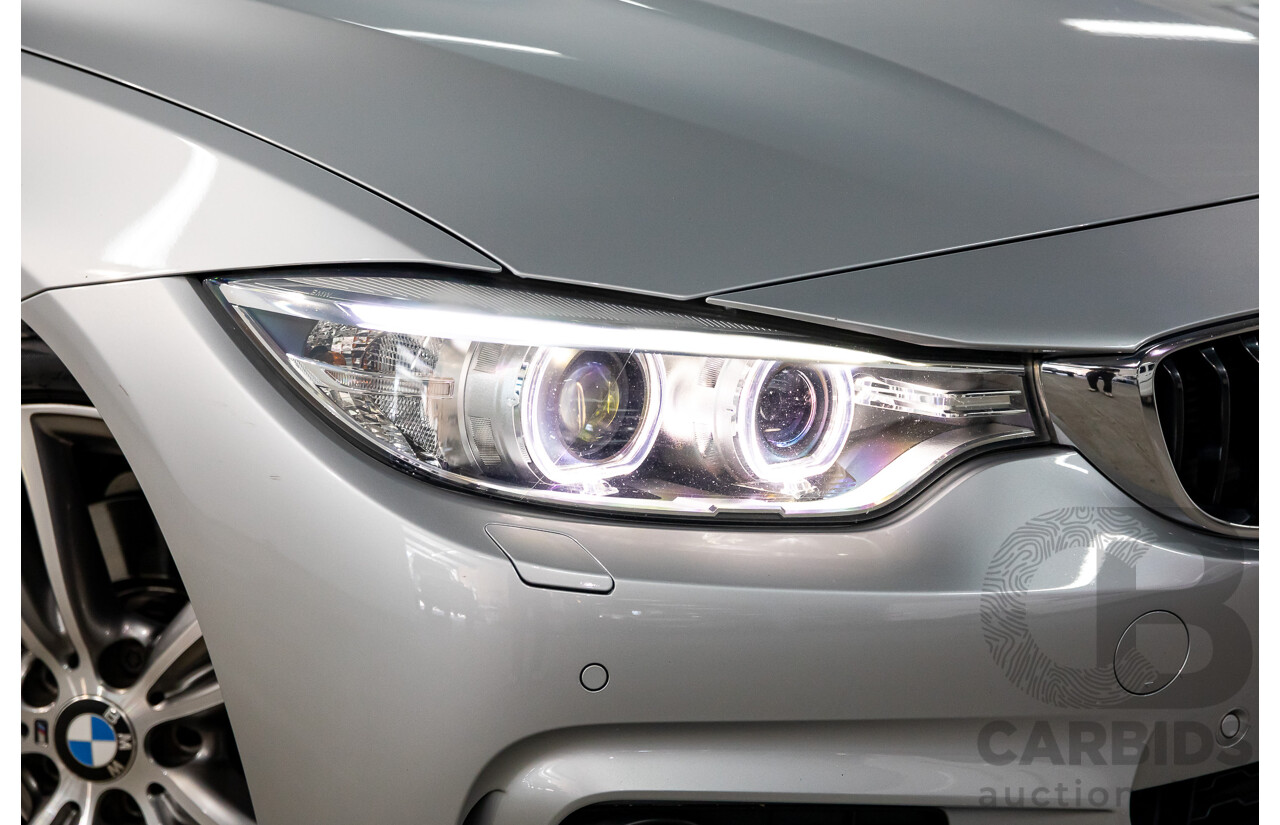 7/2014 BMW 428i Gran Coupe M Sport F36 5D Coupe Glacier Silver Metallic Turbo 2.0L