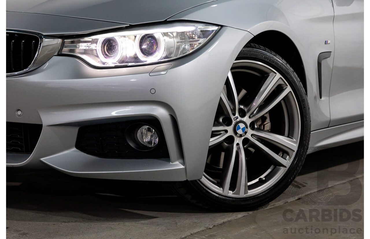 7/2014 BMW 428i Gran Coupe M Sport F36 5D Coupe Glacier Silver Metallic Turbo 2.0L