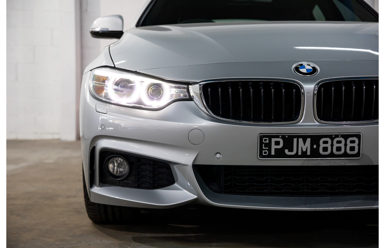 7/2014 BMW 428i Gran Coupe M Sport F36 5D Coupe Glacier Silver Metallic Turbo 2.0L