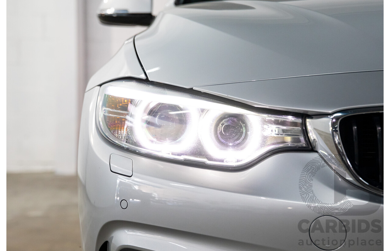 7/2014 BMW 428i Gran Coupe M Sport F36 5D Coupe Glacier Silver Metallic Turbo 2.0L