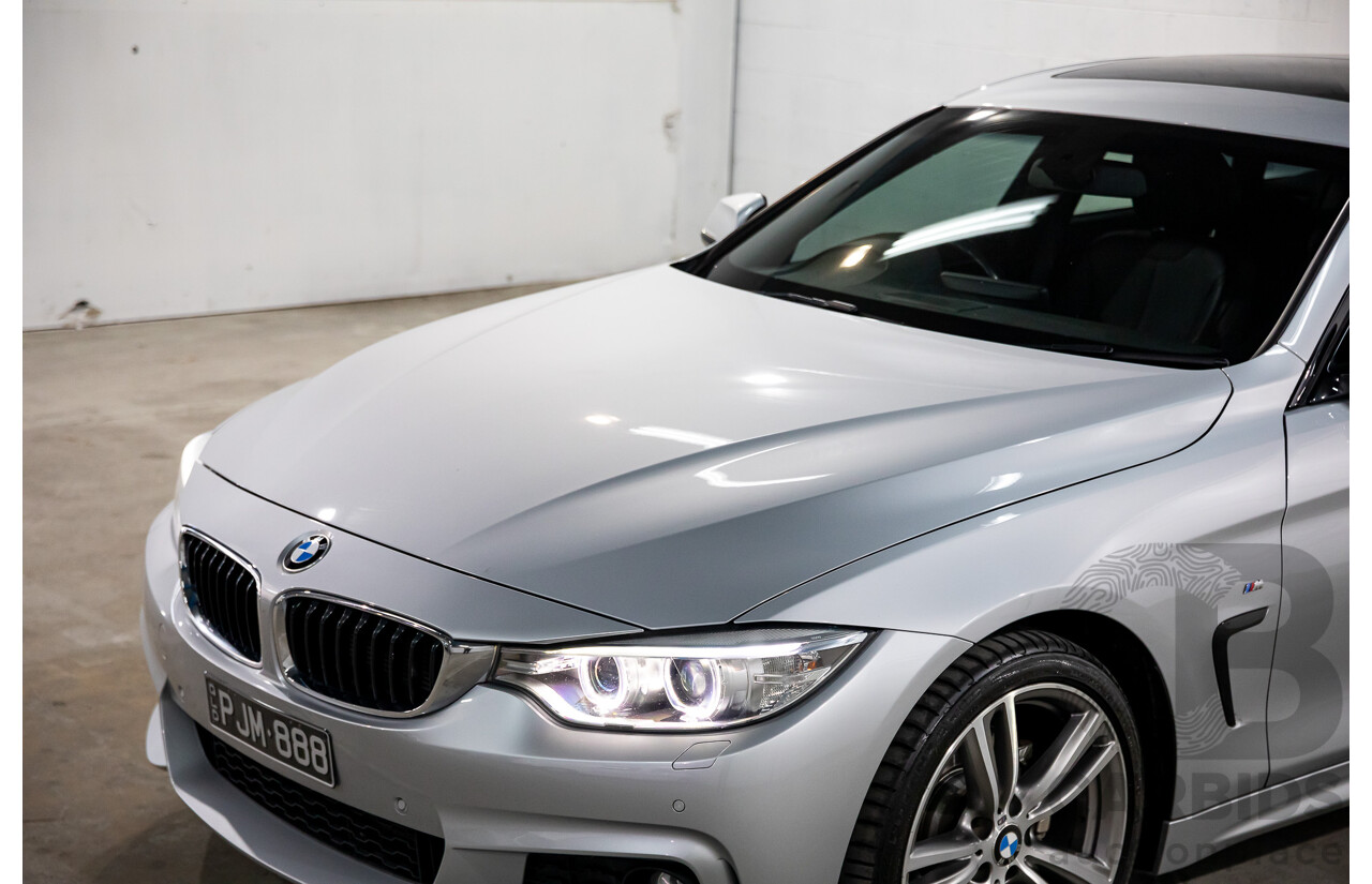7/2014 BMW 428i Gran Coupe M Sport F36 5D Coupe Glacier Silver Metallic Turbo 2.0L