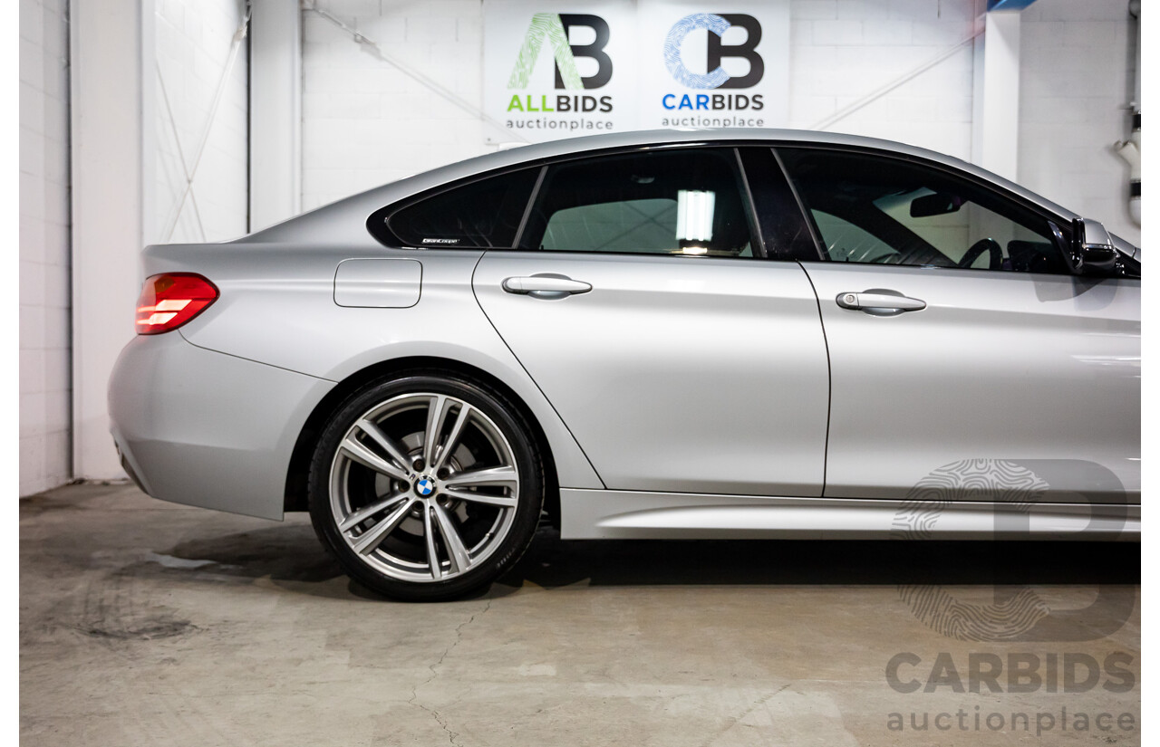 7/2014 BMW 428i Gran Coupe M Sport F36 5D Coupe Glacier Silver Metallic Turbo 2.0L