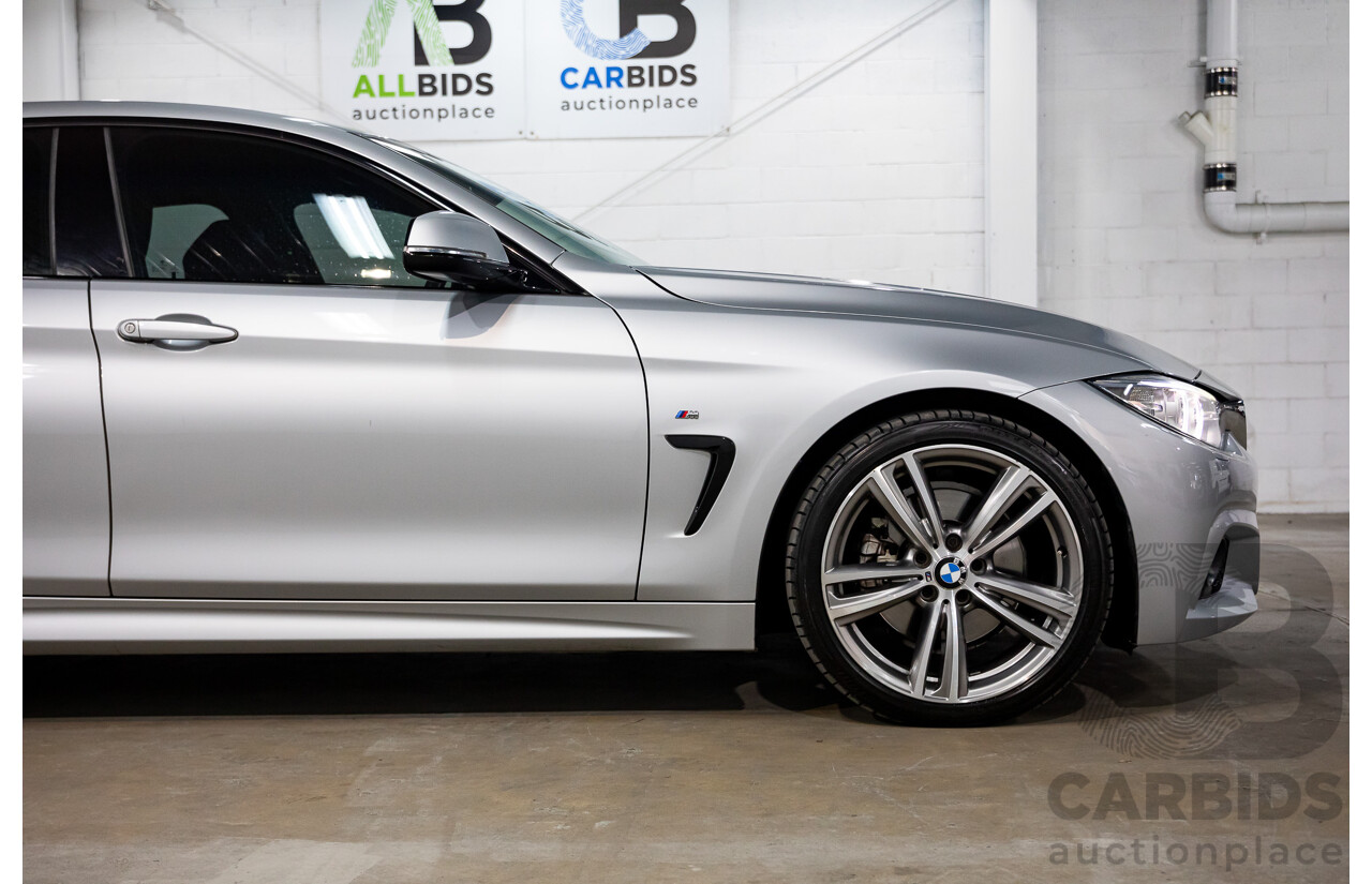 7/2014 BMW 428i Gran Coupe M Sport F36 5D Coupe Glacier Silver Metallic Turbo 2.0L