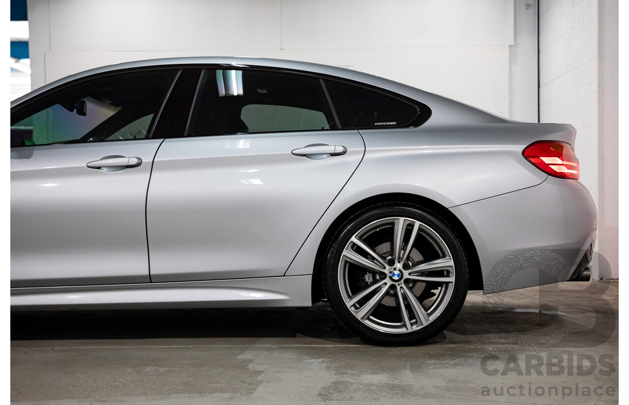 7/2014 BMW 428i Gran Coupe M Sport F36 5D Coupe Glacier Silver Metallic Turbo 2.0L
