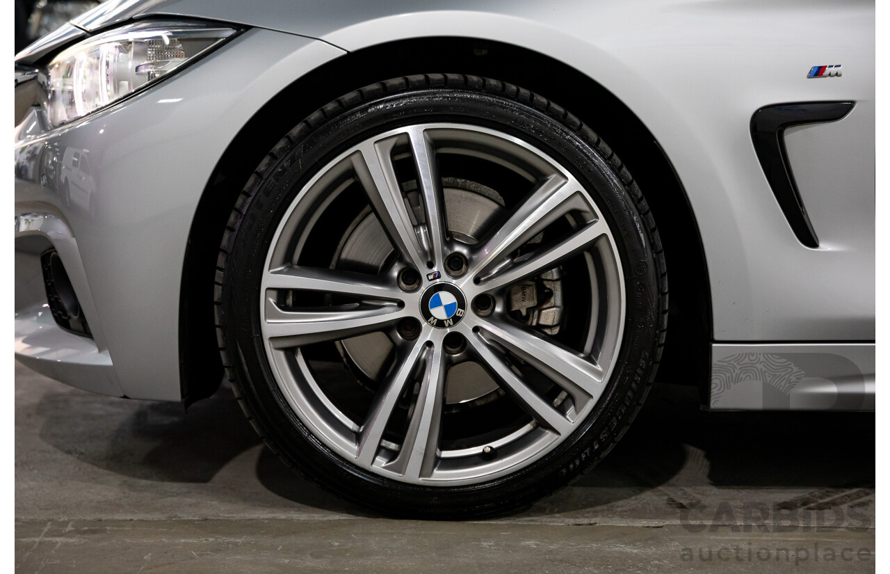 7/2014 BMW 428i Gran Coupe M Sport F36 5D Coupe Glacier Silver Metallic Turbo 2.0L
