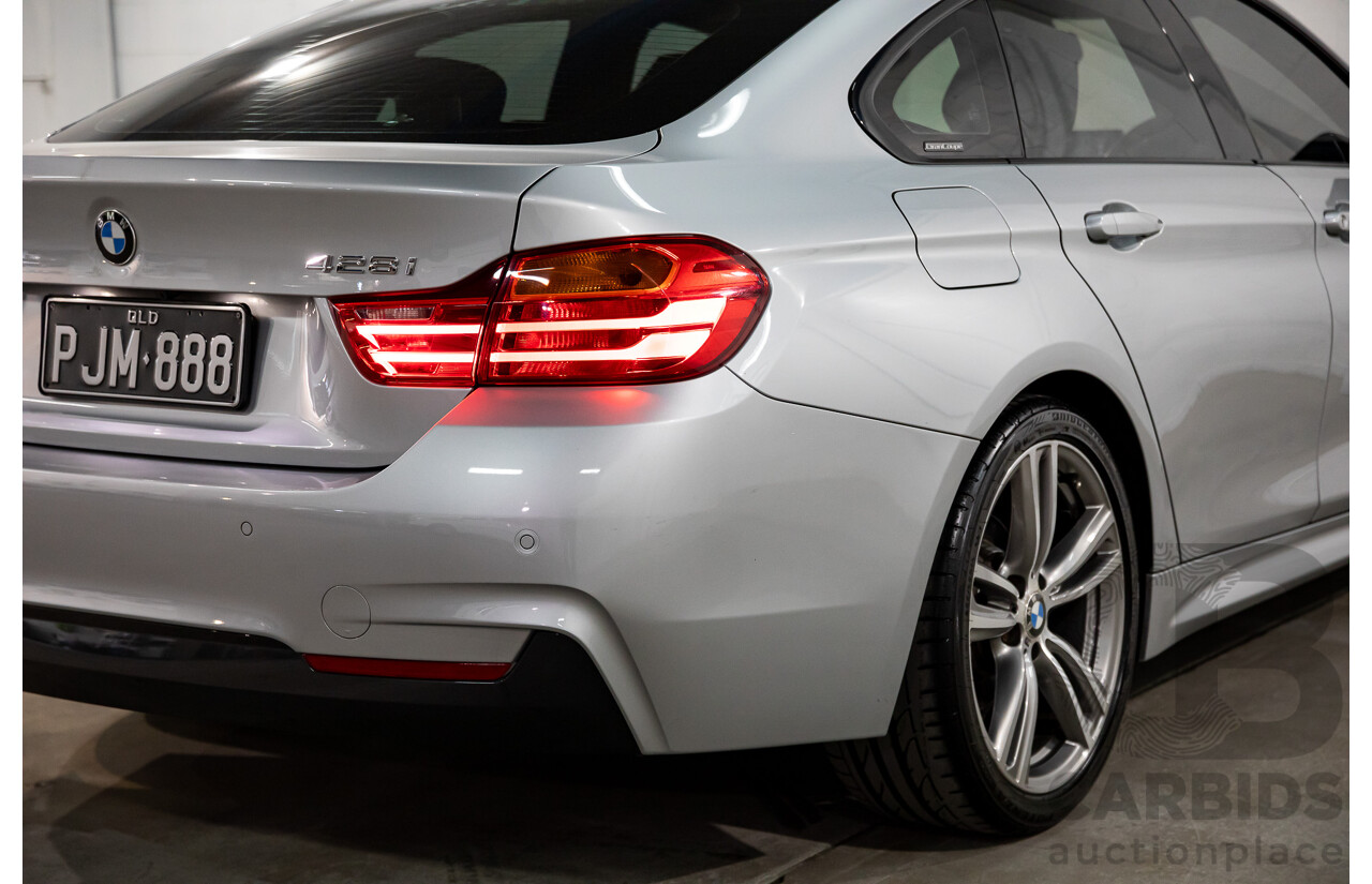 7/2014 BMW 428i Gran Coupe M Sport F36 5D Coupe Glacier Silver Metallic Turbo 2.0L
