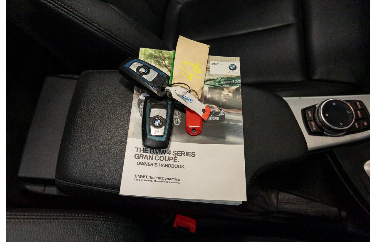 7/2014 BMW 428i Gran Coupe M Sport F36 5D Coupe Glacier Silver Metallic Turbo 2.0L