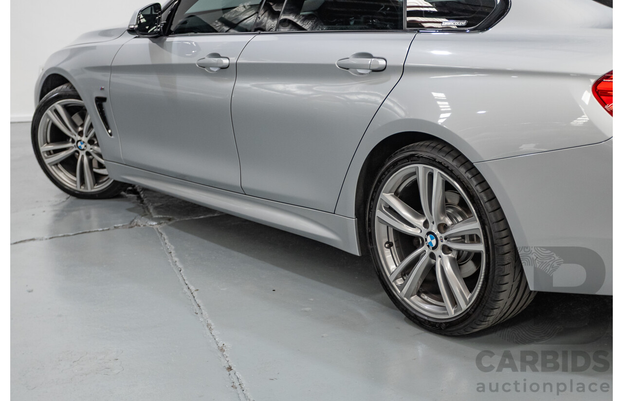 7/2014 BMW 435i Gran Coupe M Sport F36 5D Coupe Glacier Silver Metallic Turbo 3.0L