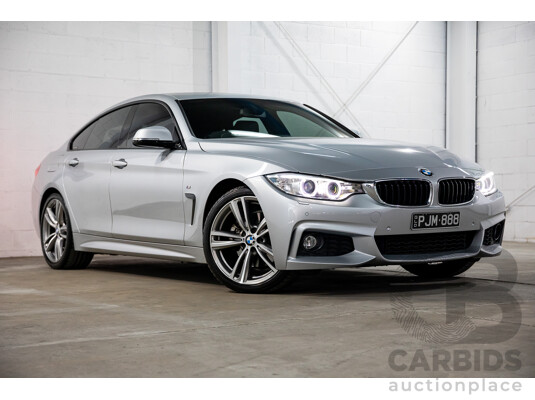 7/2014 BMW 428i Gran Coupe M Sport F36 5D Coupe Glacier Silver Metallic Turbo 2.0L