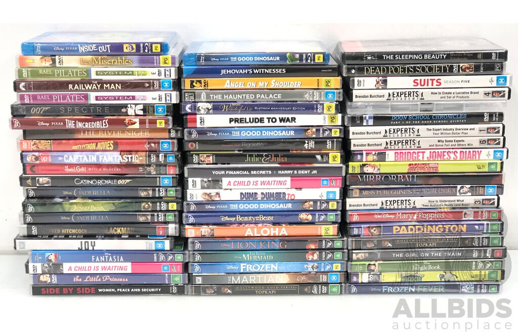 Selection of Various Movie and TV Series DVD's - Lot of 61- Brand New