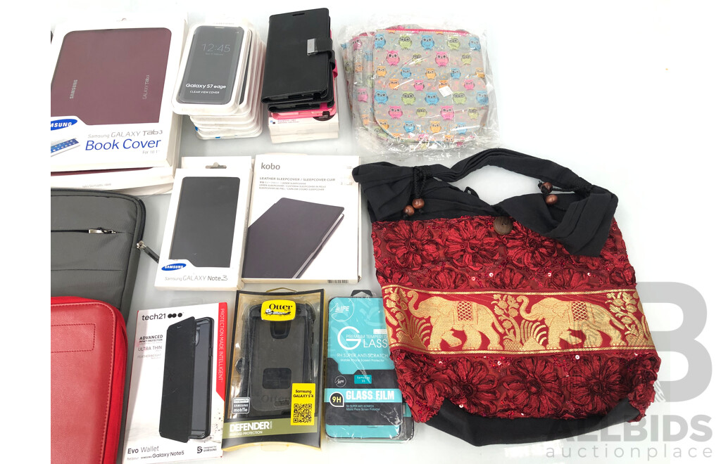 Women's Handbag, Backpack, Laptop Pouches, Tablet Pouches and Phone Covers - Lot of 32 - Brand New
