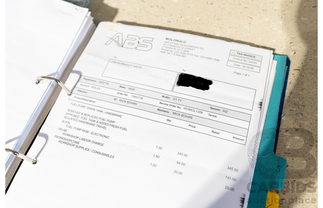 1971 M.G MGB GT 2d Coupe Azzurro Blue 1.8L