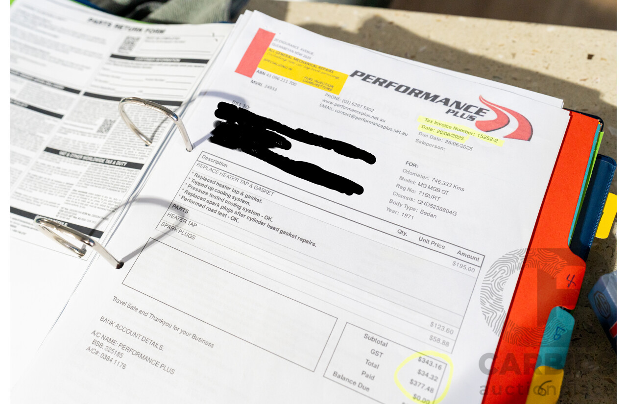 1971 M.G MGB GT 2d Coupe Azzurro Blue 1.8L