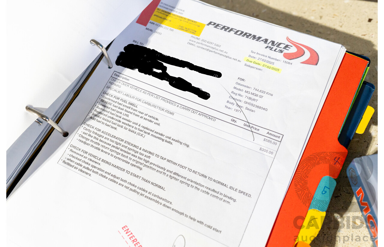 1971 M.G MGB GT 2d Coupe Azzurro Blue 1.8L