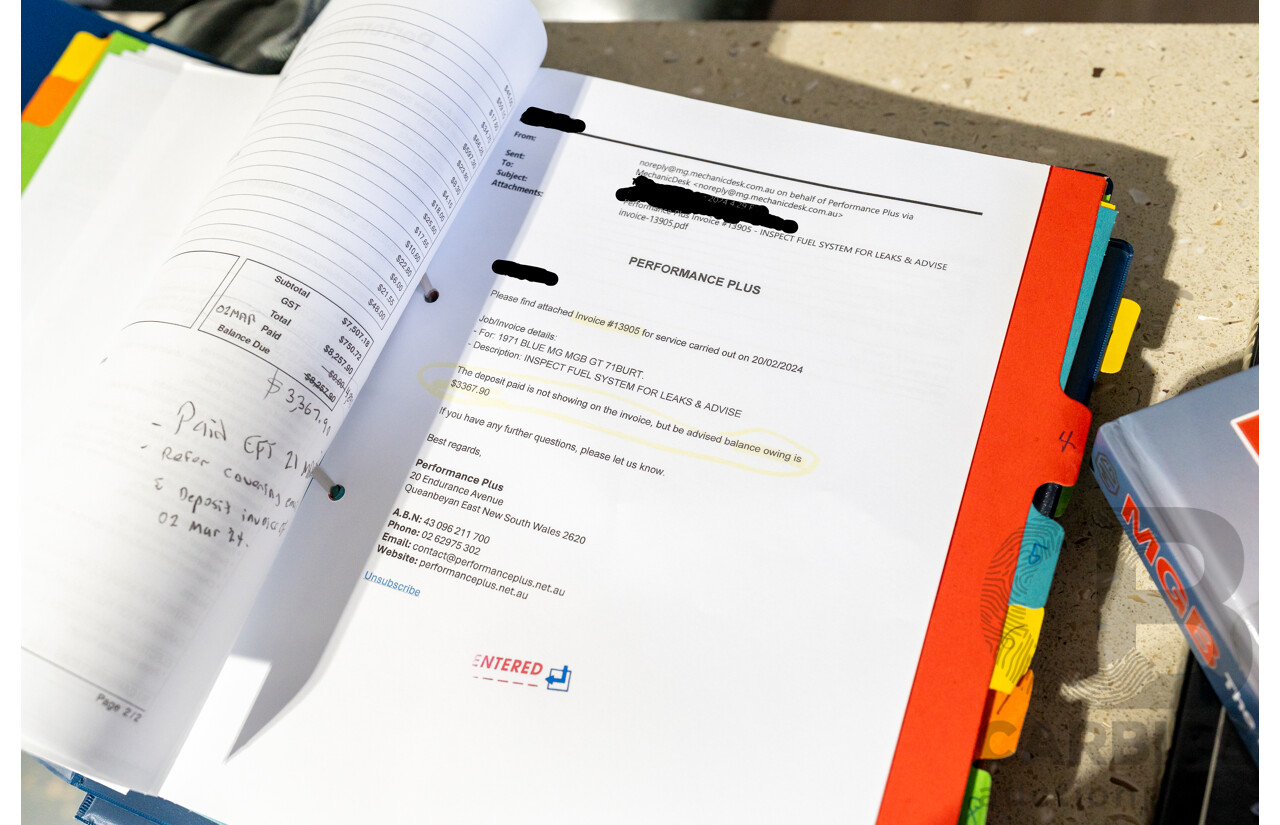 1971 M.G MGB GT 2d Coupe Azzurro Blue 1.8L