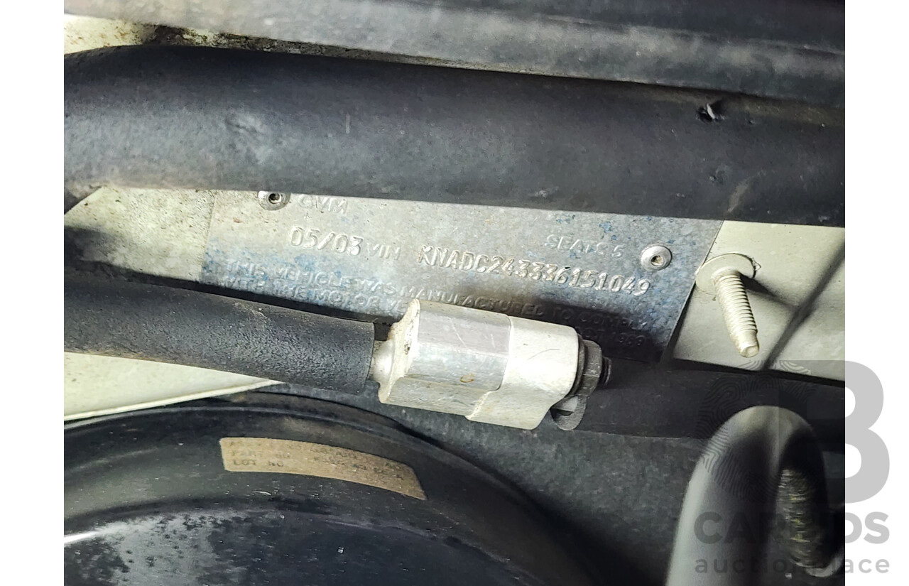 5/2003 Kia RIO  BC 5d Hatchback Silver 1.5L