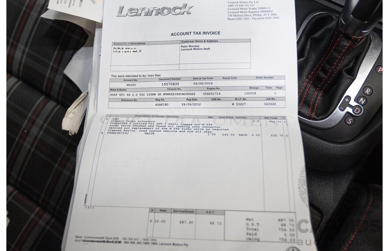 05/2012 Volkswagen Golf GTi 1K MY12 5D Hatchback Carbon Steel Grey Metallic Turbo 2.0L