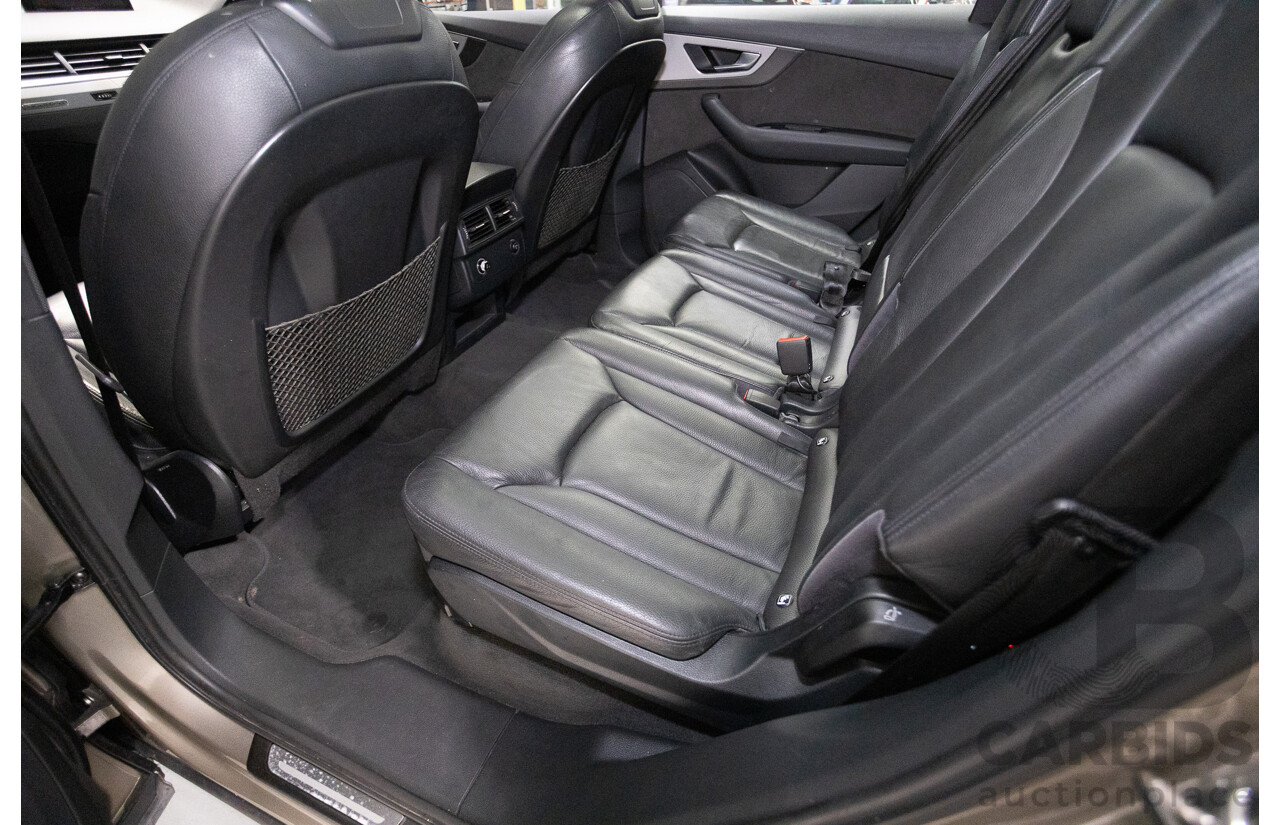 11/2015 Audi Q7 3.0 TDI Quattro (AWD) 4M 4d Wagon Carat Beige Metallic Turbo Diesel 3.0L - 7 seats