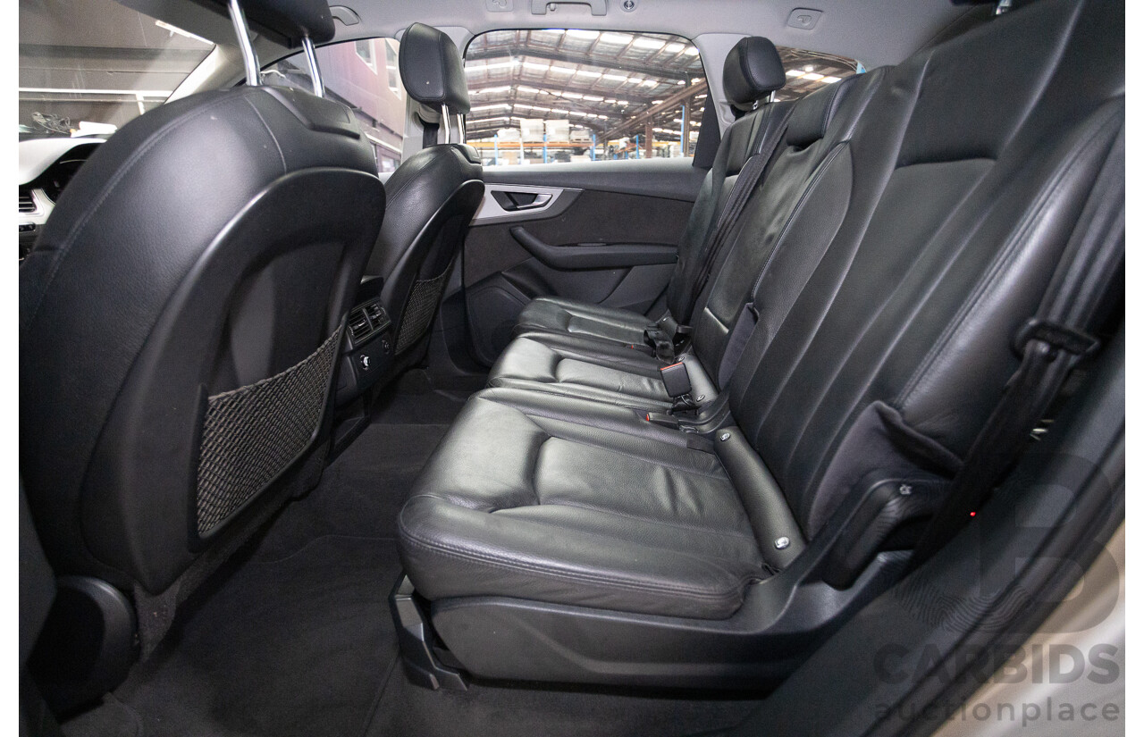 11/2015 Audi Q7 3.0 TDI Quattro (AWD) 4M 4d Wagon Carat Beige Metallic Turbo Diesel 3.0L - 7 seats