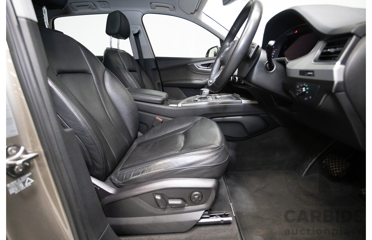 11/2015 Audi Q7 3.0 TDI Quattro (AWD) 4M 4d Wagon Carat Beige Metallic Turbo Diesel 3.0L - 7 seats