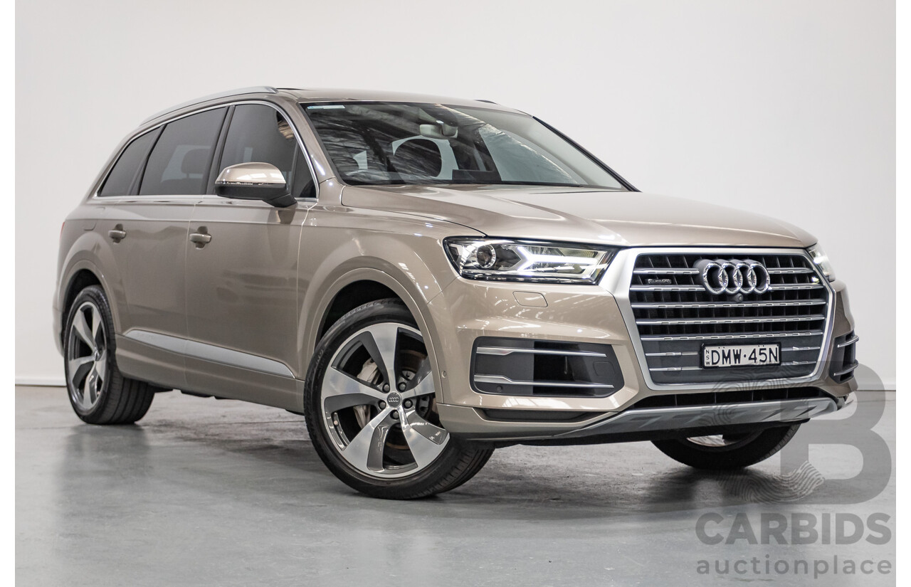 11/2015 Audi Q7 3.0 TDI Quattro (AWD) 4M 4d Wagon Carat Beige Metallic Turbo Diesel 3.0L - 7 seats