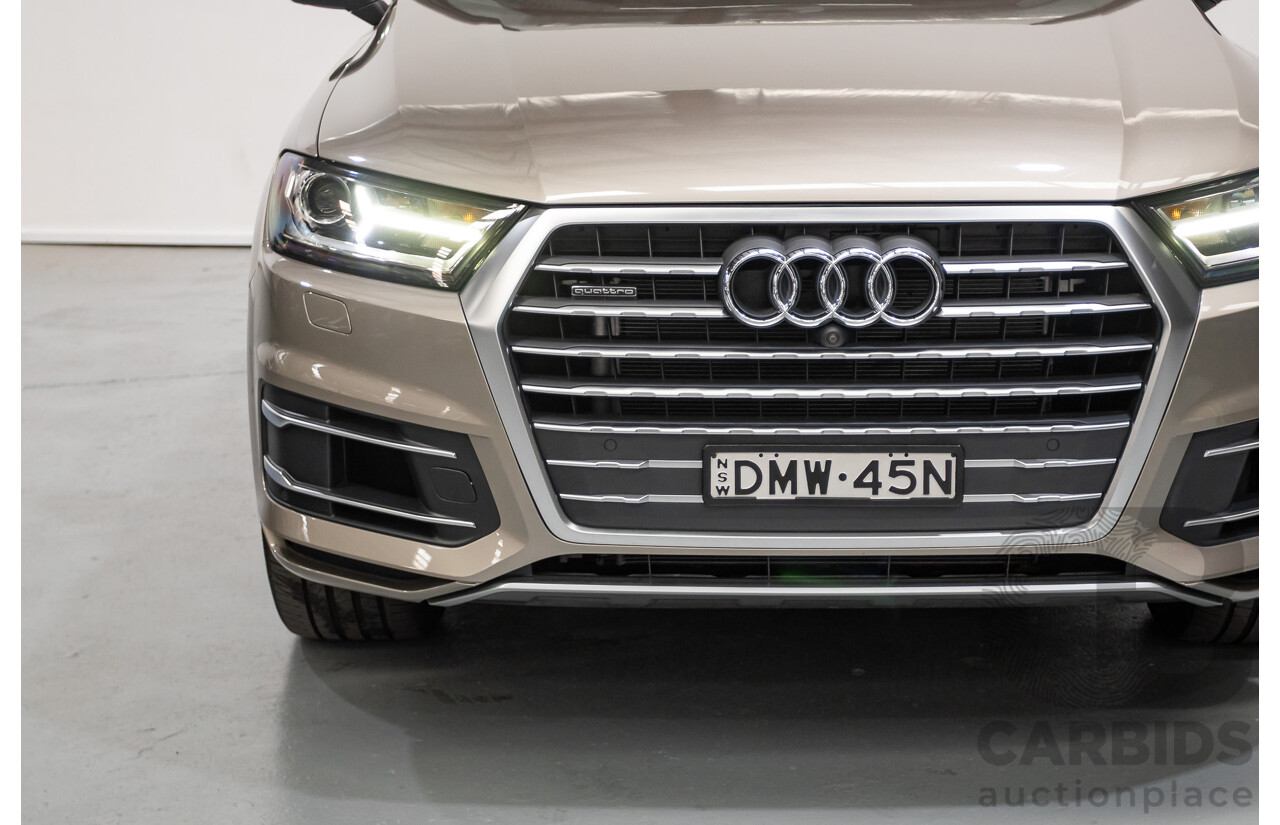 11/2015 Audi Q7 3.0 TDI Quattro (AWD) 4M 4d Wagon Carat Beige Metallic Turbo Diesel 3.0L - 7 seats
