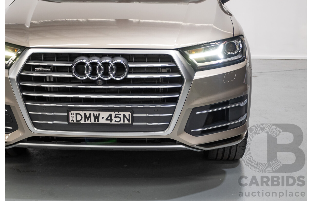 11/2015 Audi Q7 3.0 TDI Quattro (AWD) 4M 4d Wagon Carat Beige Metallic Turbo Diesel 3.0L - 7 seats