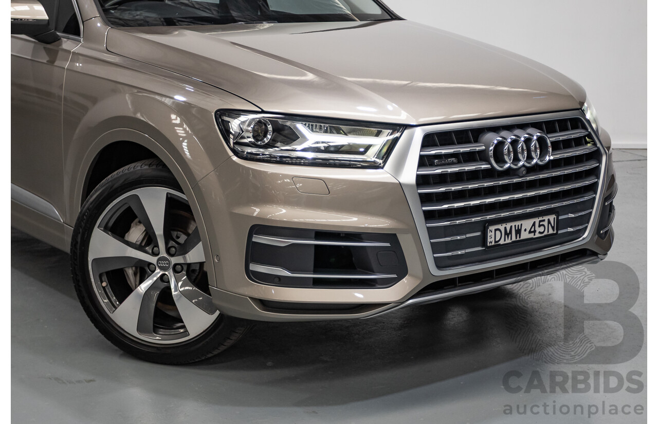 11/2015 Audi Q7 3.0 TDI Quattro (AWD) 4M 4d Wagon Carat Beige Metallic Turbo Diesel 3.0L - 7 seats