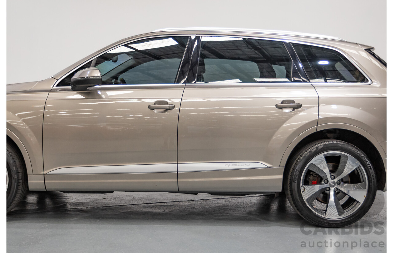 11/2015 Audi Q7 3.0 TDI Quattro (AWD) 4M 4d Wagon Carat Beige Metallic Turbo Diesel 3.0L - 7 seats