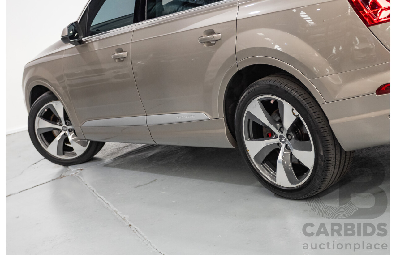 11/2015 Audi Q7 3.0 TDI Quattro (AWD) 4M 4d Wagon Carat Beige Metallic Turbo Diesel 3.0L - 7 seats