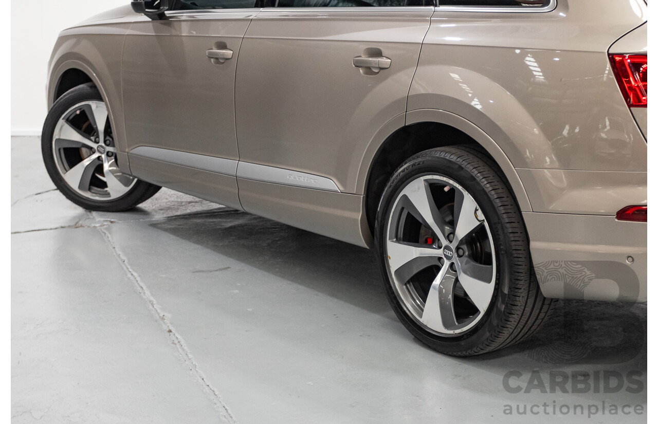 11/2015 Audi Q7 3.0 TDI Quattro (AWD) 4M 4d Wagon Carat Beige Metallic Turbo Diesel 3.0L - 7 seats