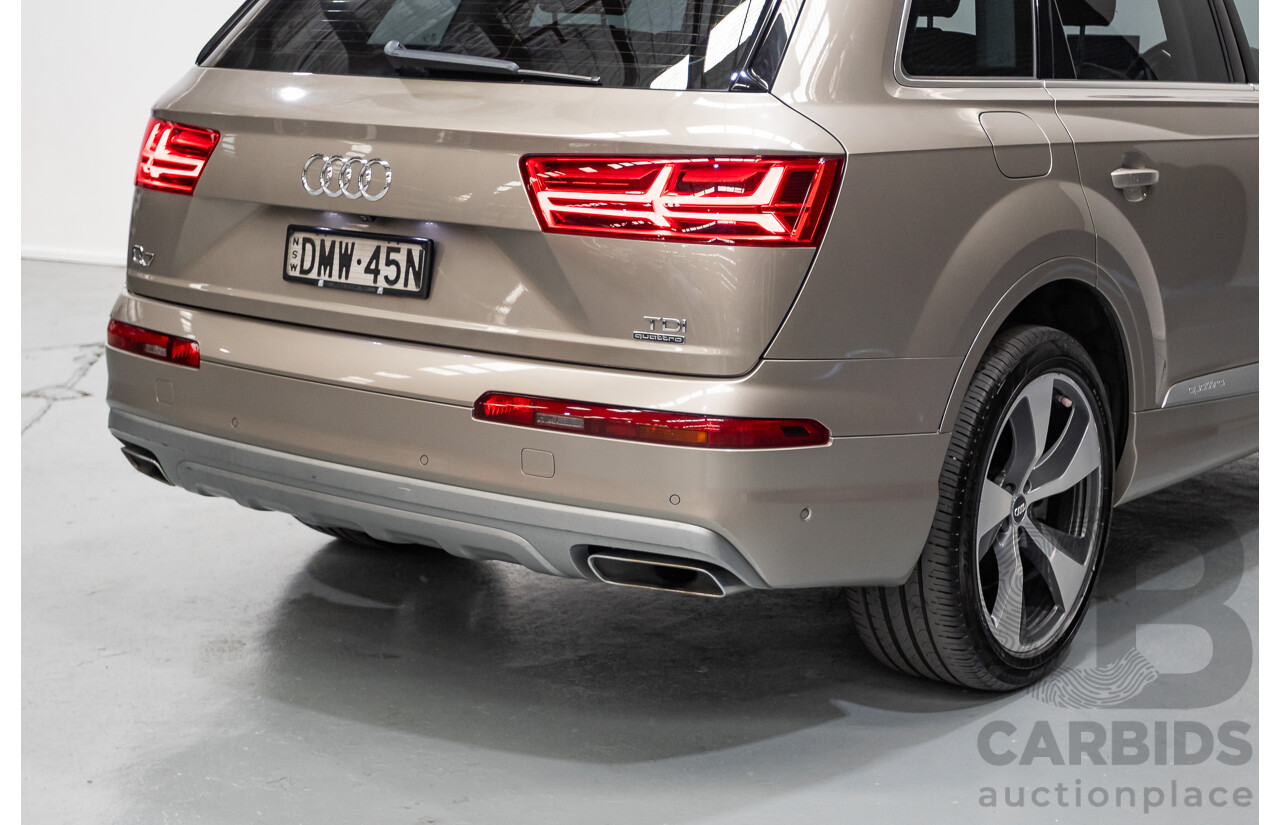 11/2015 Audi Q7 3.0 TDI Quattro (AWD) 4M 4d Wagon Carat Beige Metallic Turbo Diesel 3.0L - 7 seats