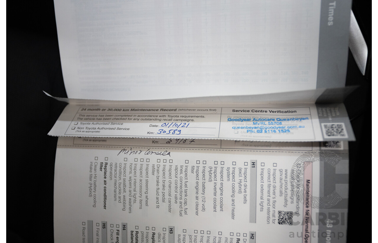 10/2018 Toyota Corolla SX MZEA12R 5D Hatchback Barcelona Red Metallic 2.0L