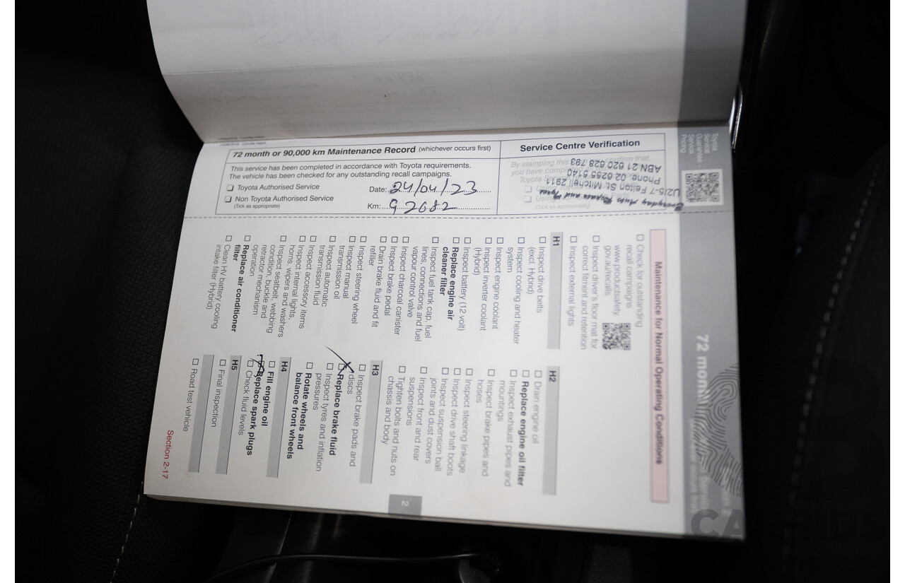 10/2018 Toyota Corolla SX MZEA12R 5D Hatchback Barcelona Red Metallic 2.0L