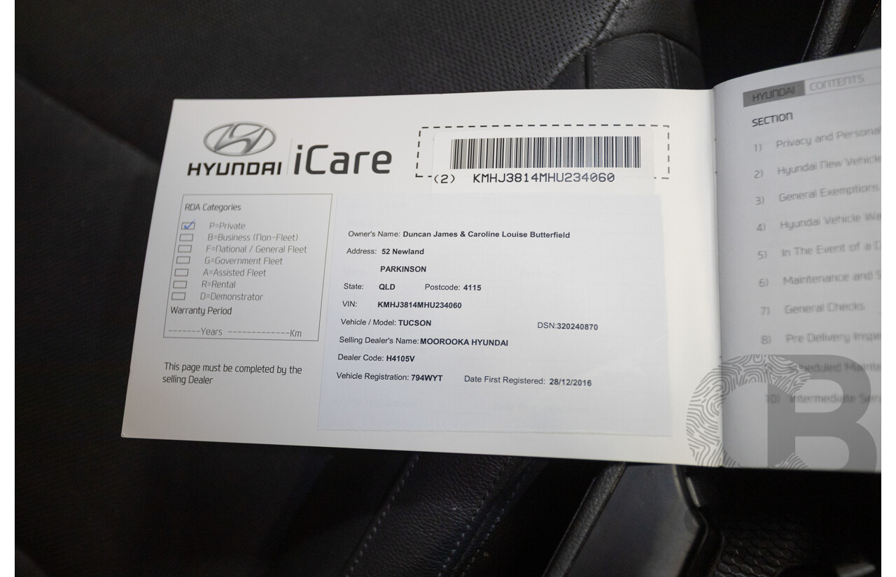 11/2016 Hyundai Tucson ACTIVE X TL 4D Wagon Pepper Grey 2.0L