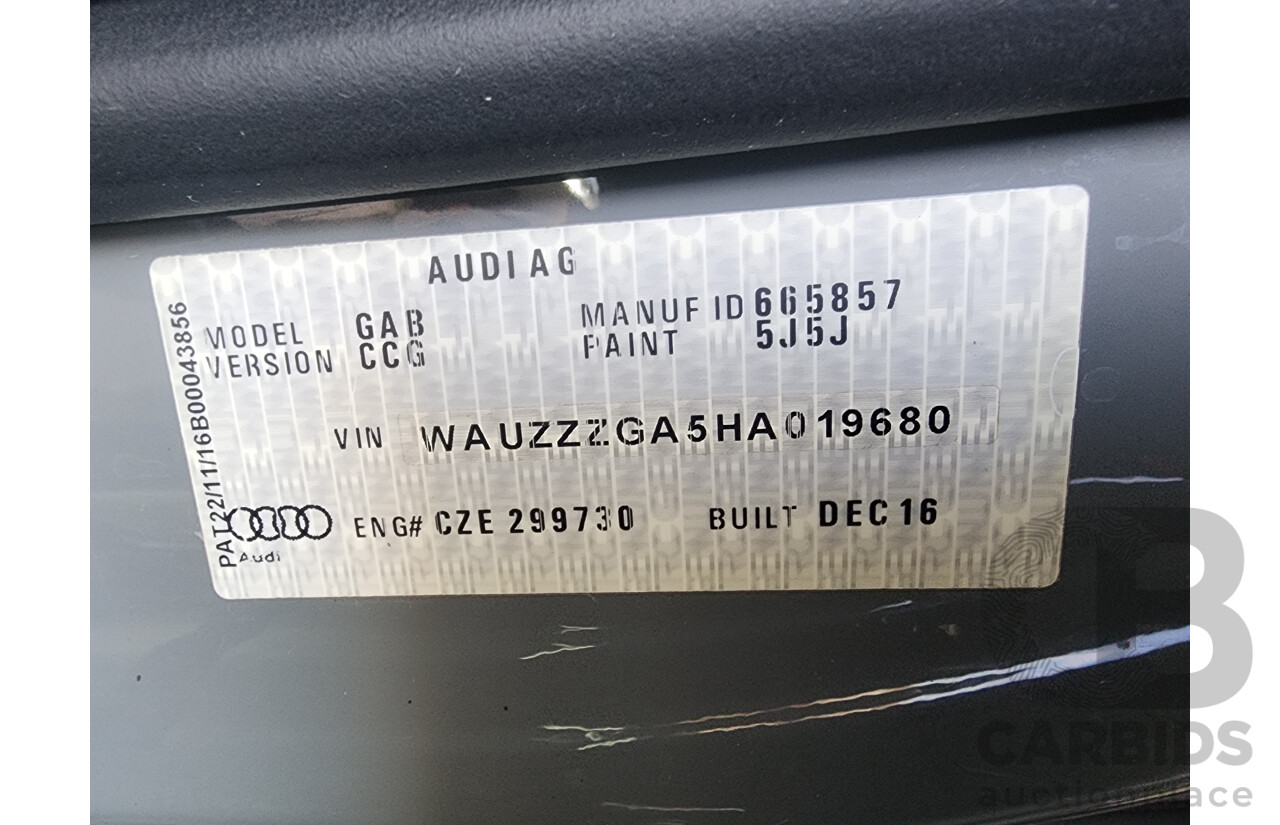 2/2017 Audi Q2 1.4 TFSI (110kw) GA MY17 4d Wagon Grey Turbo 1.4L