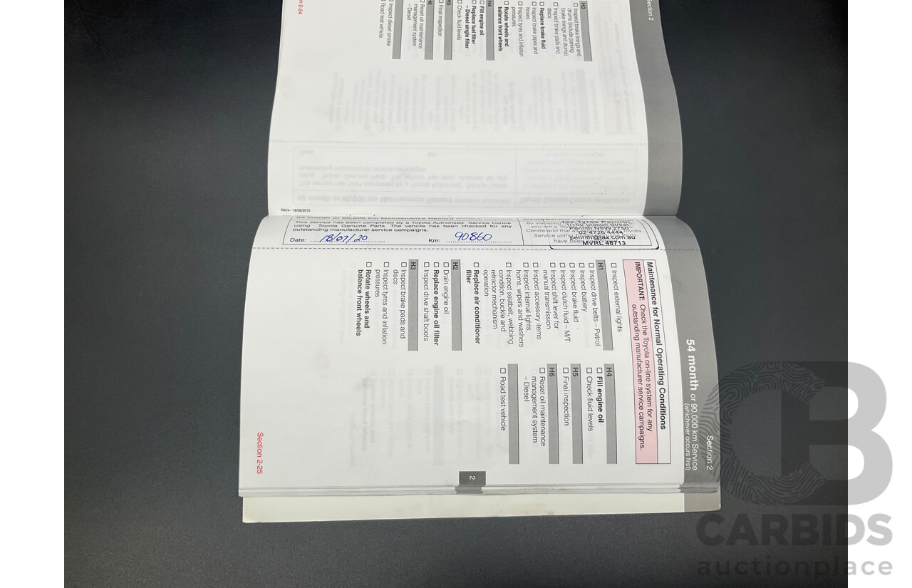 04/2016 Toyota RAV4 GX (FWD) ZSA42R MY16 4d Wagon Electric Storm Blue Metallic 2.0L