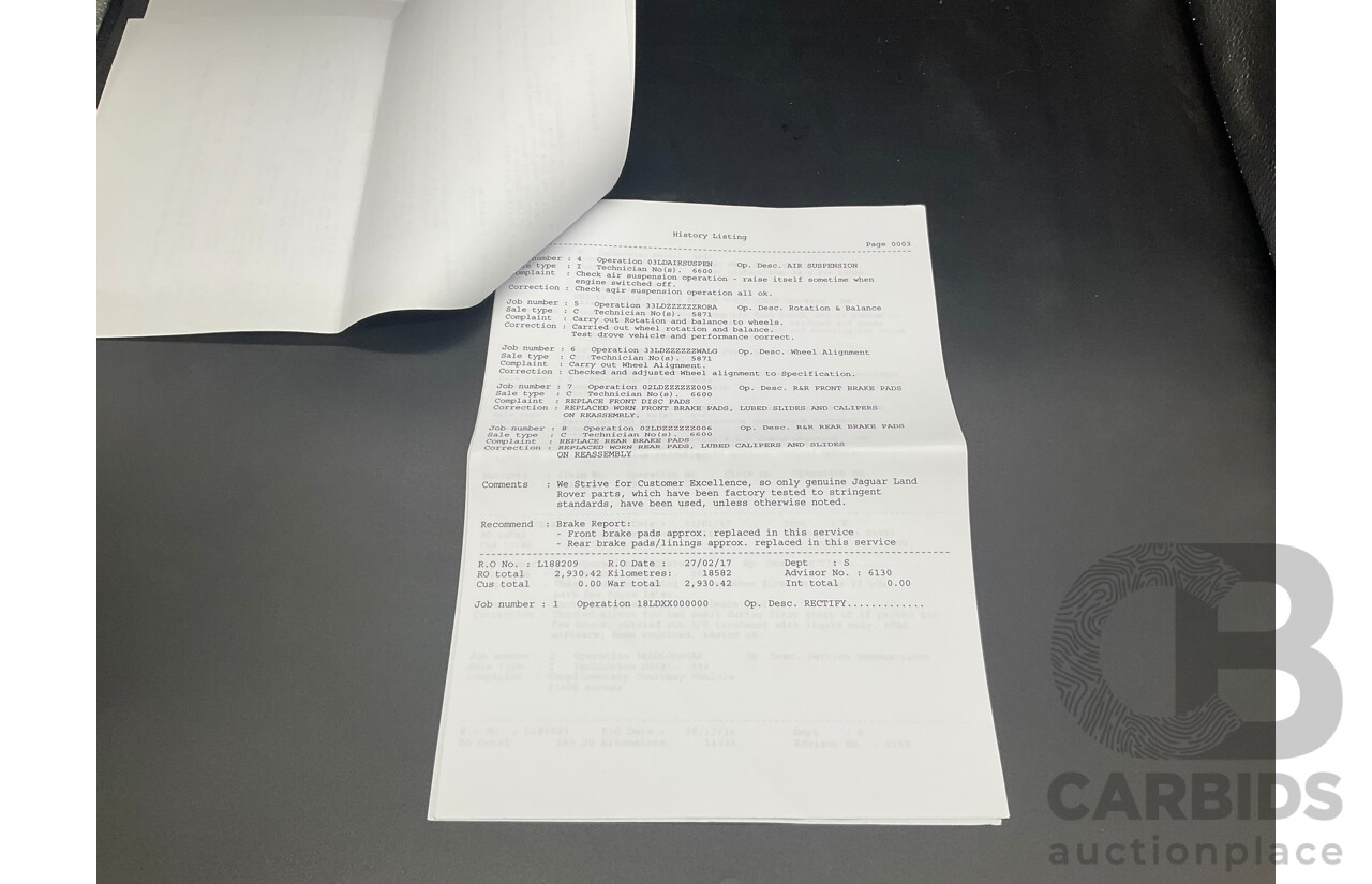 11/2015 Land Rover Range Rover Sport 3.0 TDV6 SE LW MY16 4d Wagon Santorini Black Turbo Diesel V6 3.0L - 7 Seater