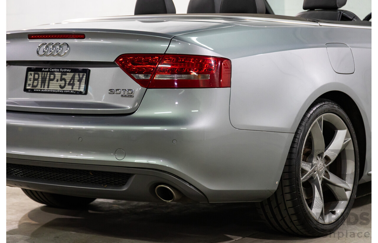 5/2011 Audi A5 3.0 TDI S-Line Quattro 8T MY11 2d Cabriolet Quartz Grey Metallic Turbo Diesel 3.0L