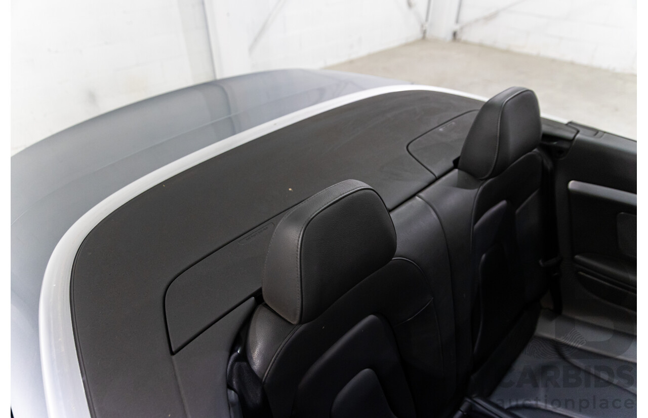 5/2011 Audi A5 3.0 TDI S-Line Quattro 8T MY11 2d Cabriolet Quartz Grey Metallic Turbo Diesel 3.0L