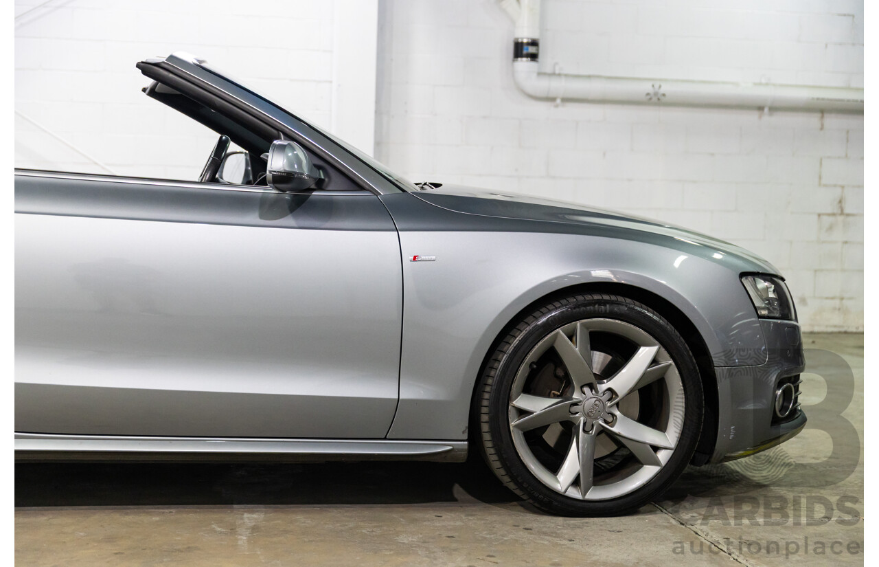 5/2011 Audi A5 3.0 TDI S-Line Quattro 8T MY11 2d Cabriolet Quartz Grey Metallic Turbo Diesel 3.0L