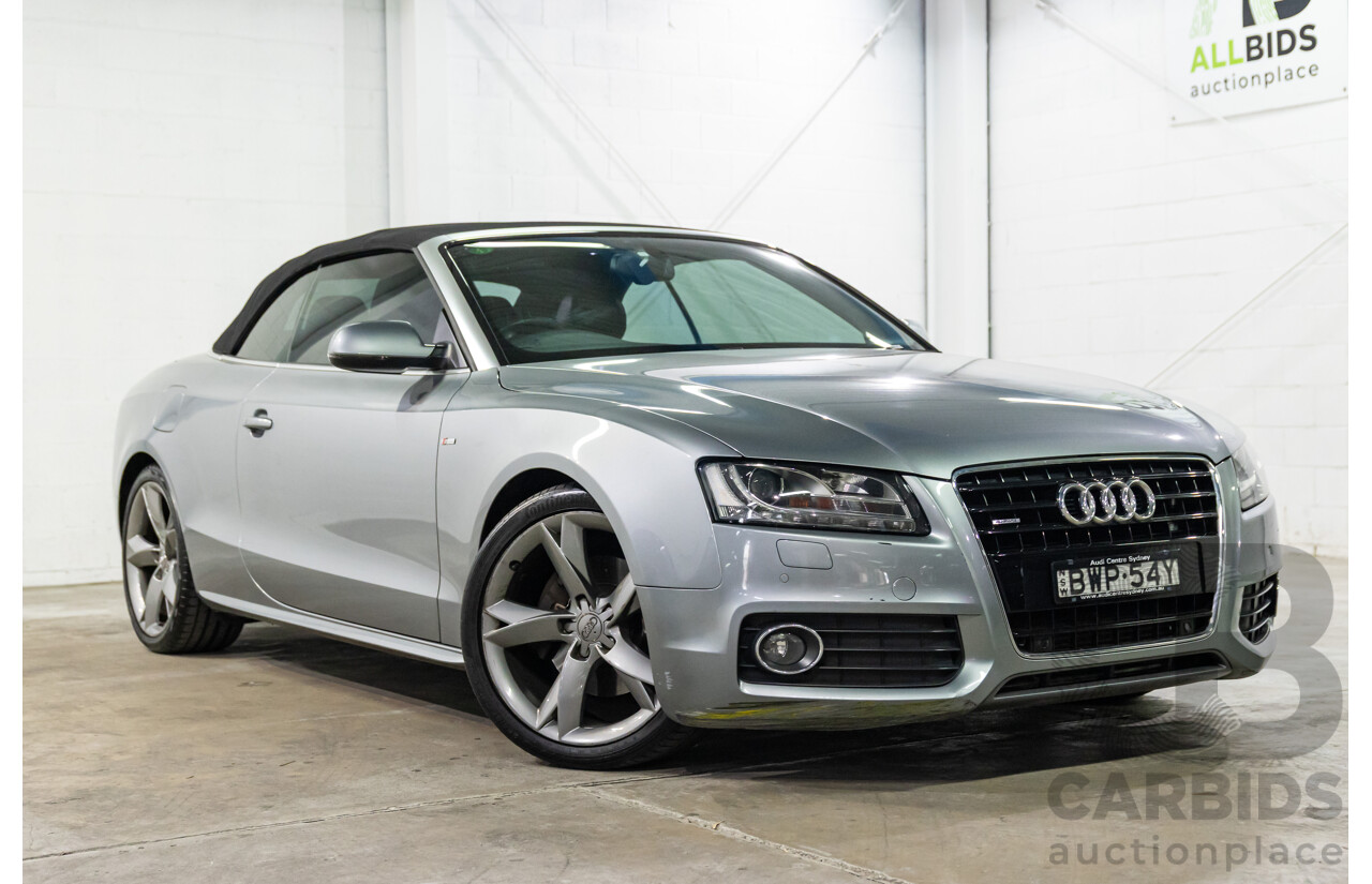 5/2011 Audi A5 3.0 TDI S-Line Quattro 8T MY11 2d Cabriolet Quartz Grey Metallic Turbo Diesel 3.0L