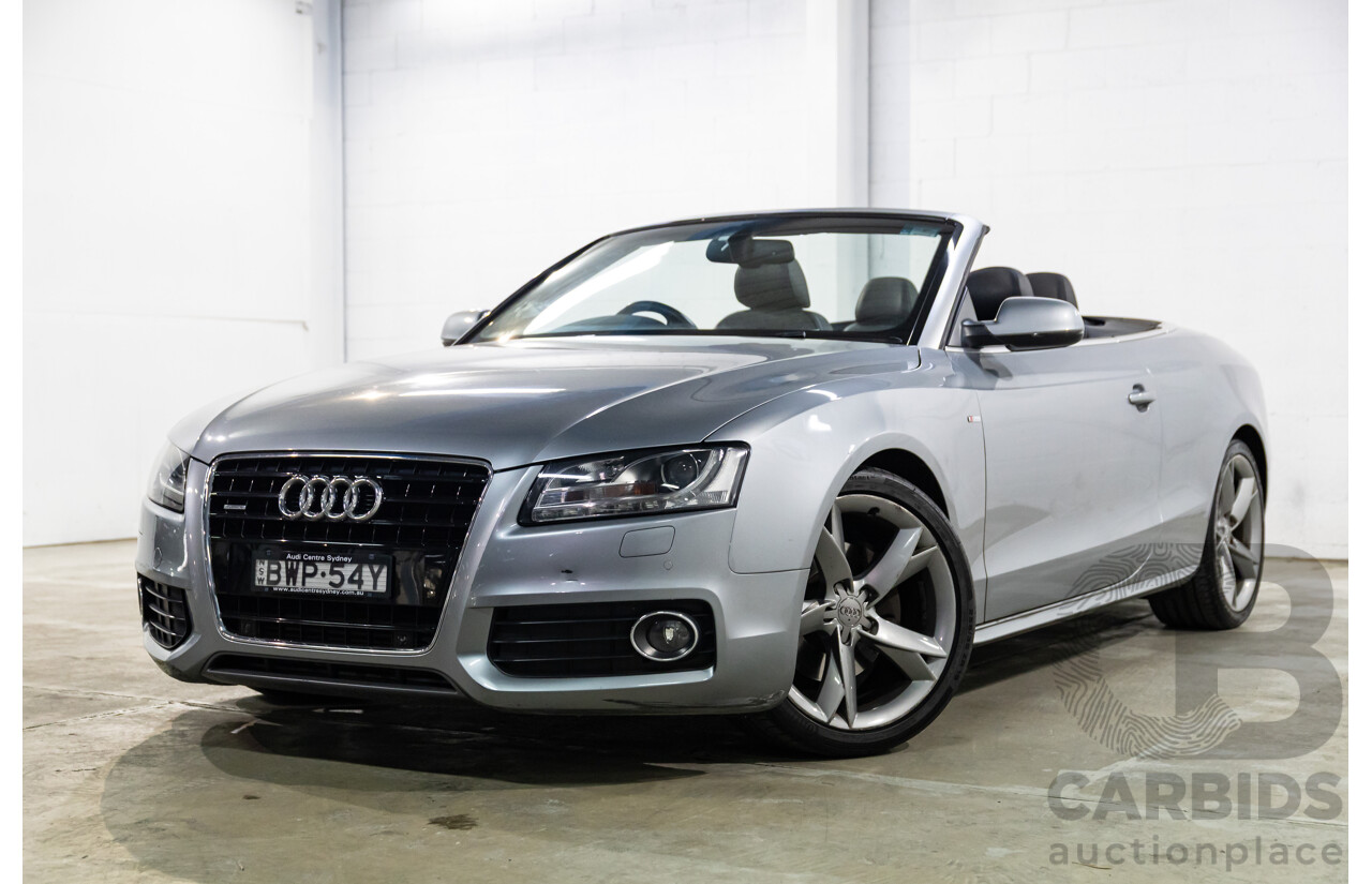 5/2011 Audi A5 3.0 TDI S-Line Quattro 8T MY11 2d Cabriolet Quartz Grey Metallic Turbo Diesel 3.0L