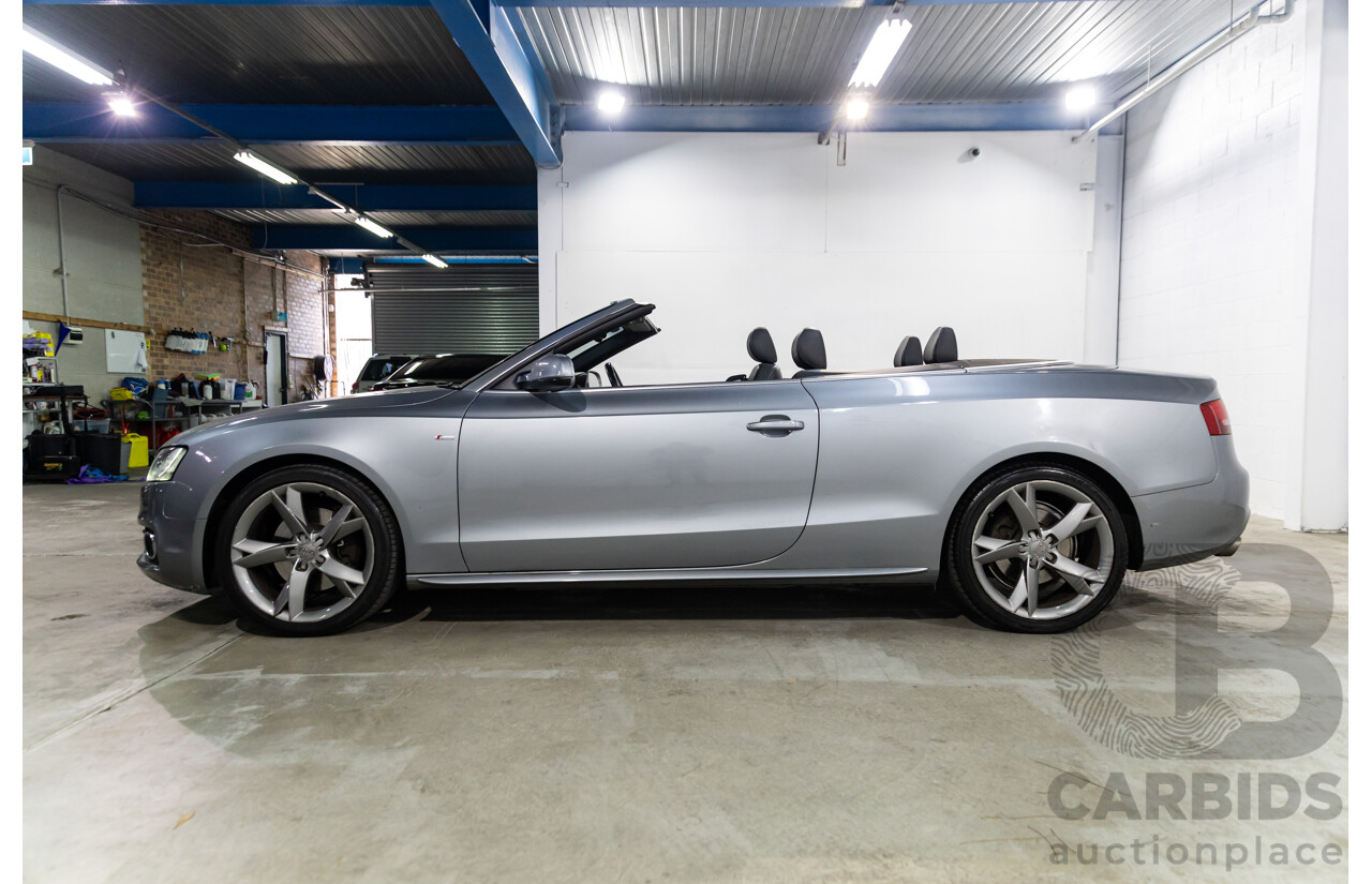 5/2011 Audi A5 3.0 TDI S-Line Quattro 8T MY11 2d Cabriolet Quartz Grey Metallic Turbo Diesel 3.0L