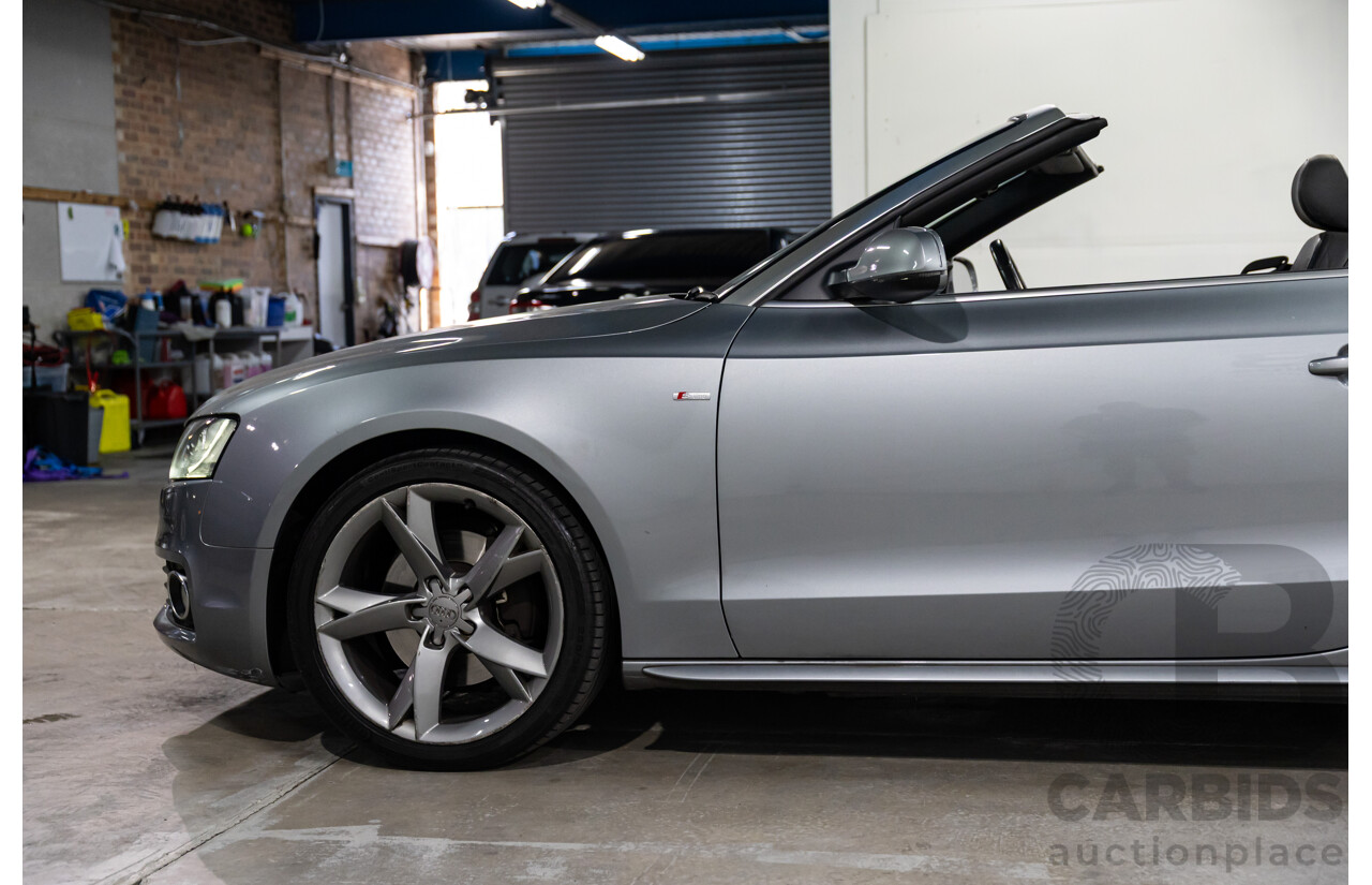 5/2011 Audi A5 3.0 TDI S-Line Quattro 8T MY11 2d Cabriolet Quartz Grey Metallic Turbo Diesel 3.0L